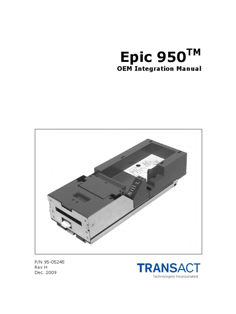 Transact Ithaca EPIC 950.pdf Electrical Connector Usb