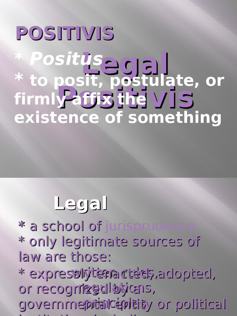 Legal Philosophylegal Positivism Jurisprudence Political Science