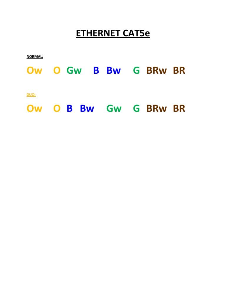 Cat5e Colors PDF