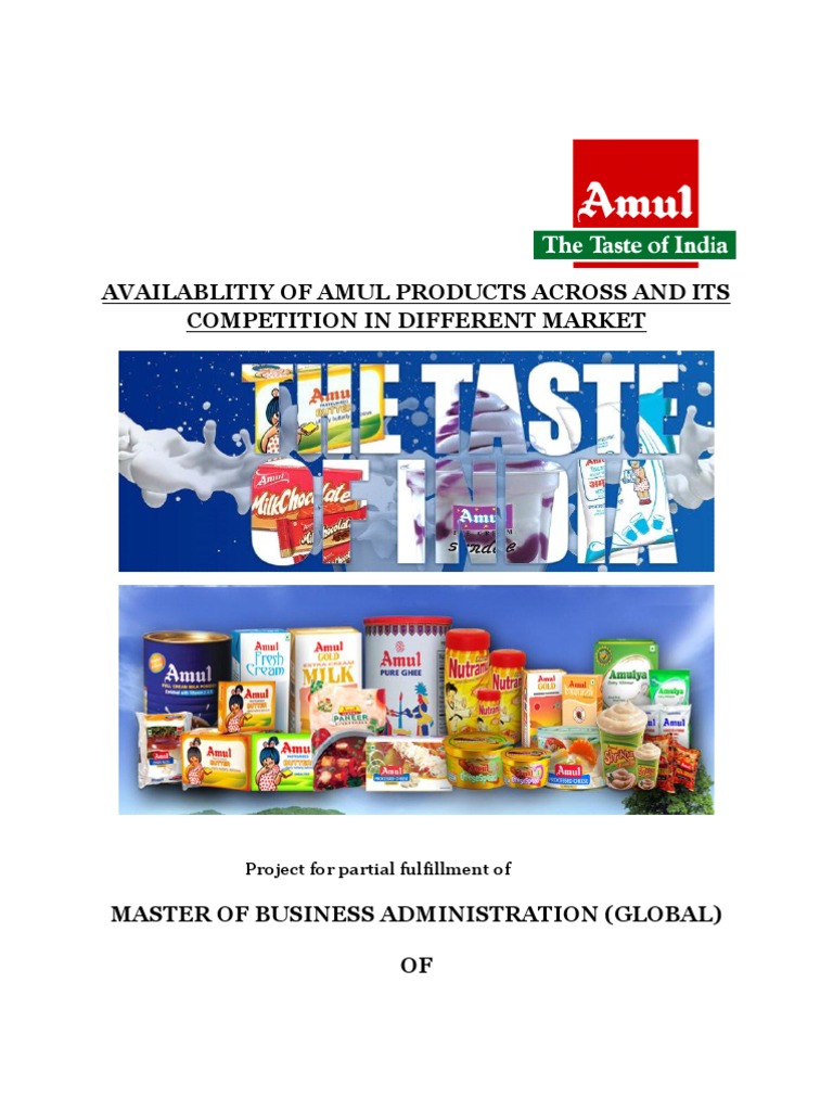 Amul Products Availability and Competition | PDF