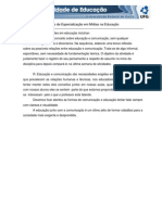 "Processos Comunicacionais Na Educação" Semana 01