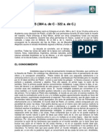 Lectura 3. Aristóteles - El Conocimiento. Ética, Política y Metafísica