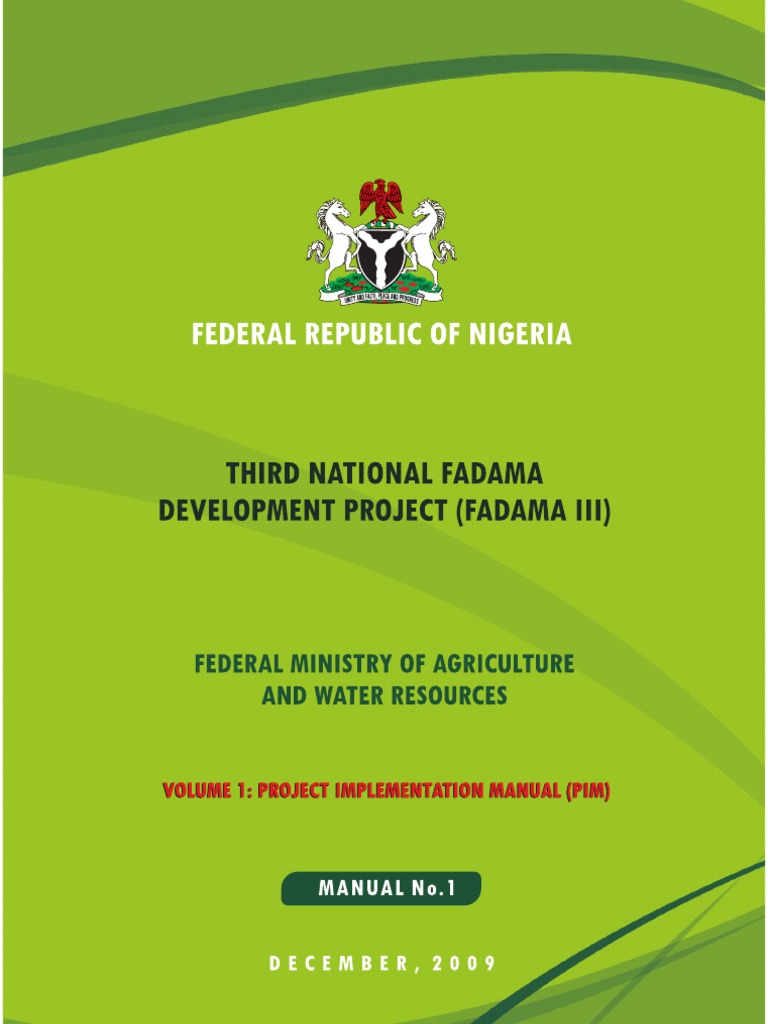 Fadama 3 project implementation manual 1 pdf millennium development