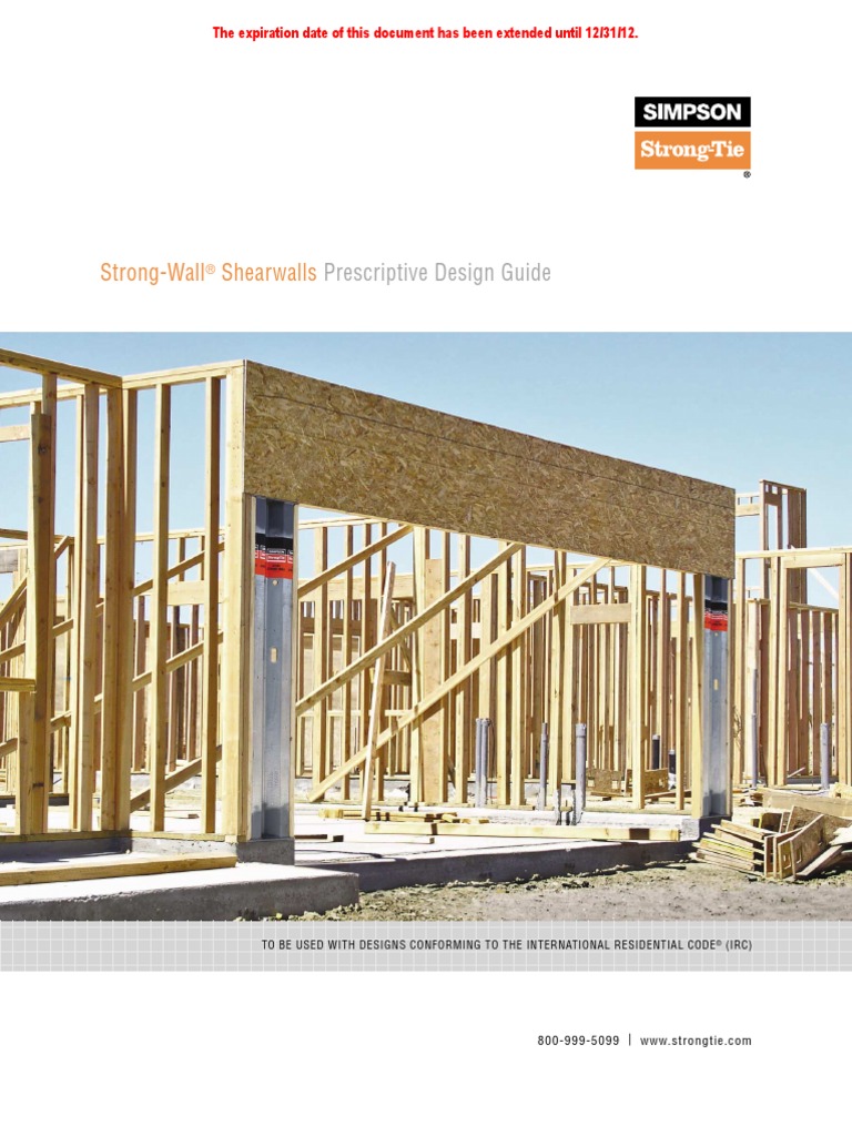 SIMPSON - Strong-Wall Shearwalls Prescriptive Design Guide | PDF ...