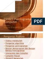 Pengantar dan Pengertian Dasar Pemrograman Komputer