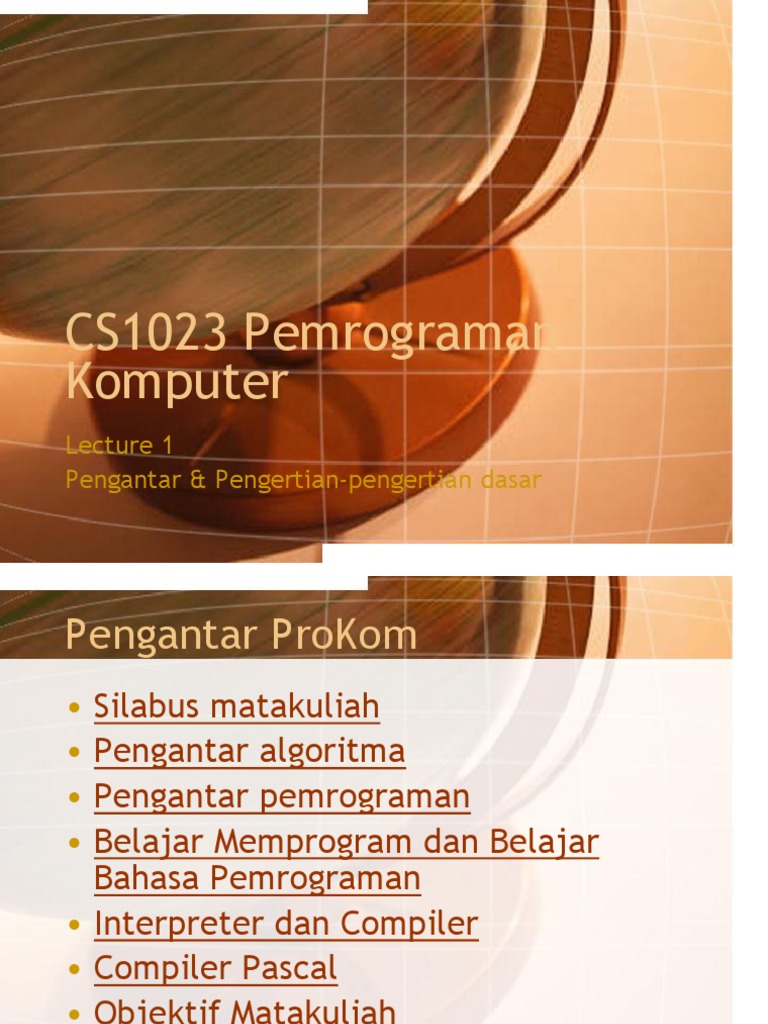 Pengantar Dan Pengertian Dasar Pemrograman Komputer | PDF