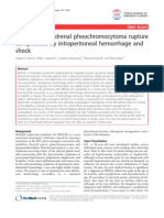 Spontaneous Adrenal Pheochromocytoma Rupture Complicated by Intraperitoneal Hemorrhage and Shock