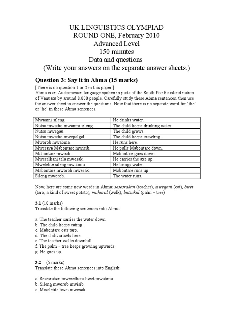 A Level Questions | PDF | English Language | Syntax