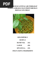 Download Pengaruh Kuantitas Air Terhadap Perkecambahan Dan Pertumbuhan Biji Kacang Hijau by Hanif Nur Riestyanto SN131423325 doc pdf