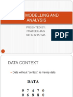 Data Modeling and Analysis Done
