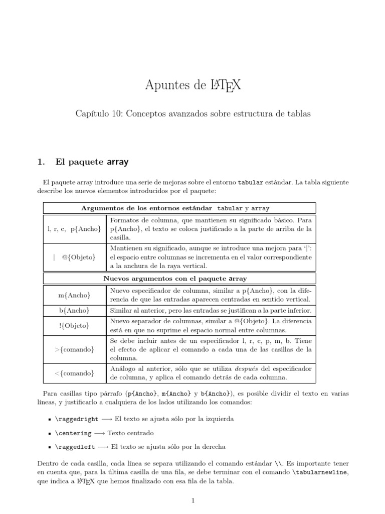 Latex Tablas Apuntes10 Qualia Color