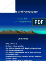 friend and namespace