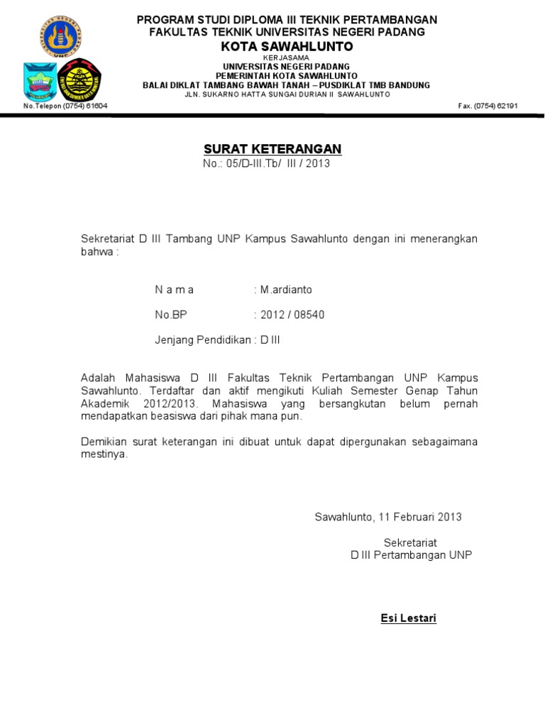 Contoh Surat Do Penapis Air