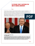 Dying Vet's "Fuck You" Letter To George Bush & Dick Cheney.