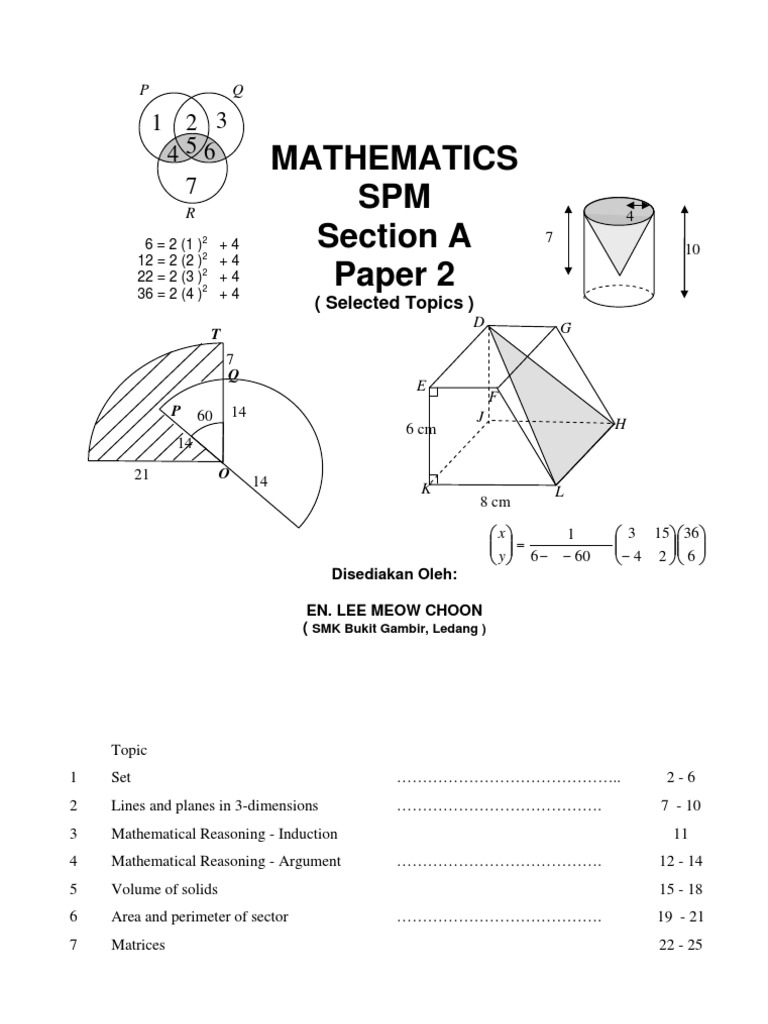 Teknik Menjawab Matematik SPM | PDF | Matrix (Mathematics ...