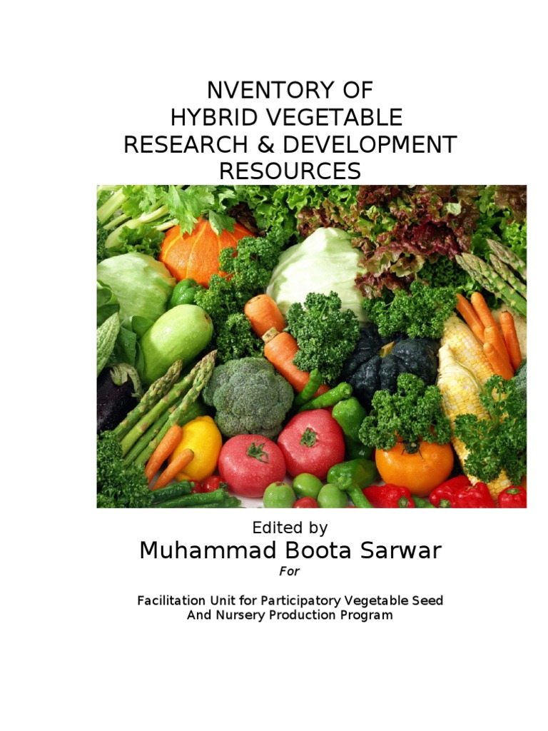 INVENTORY OF HYBRID VEGETABLE RESEARCH & DEVELOPMENT RESOURCES Plant