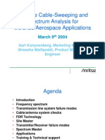 Portable Cable-Sweeping and
"Spectrum Analysis for
Defense/Aerospace Applications" by Anritsu March 9, 2004