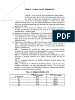 Informe de Calibracion Del Termometro