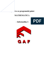 Mathematica - Uputstvo GAF