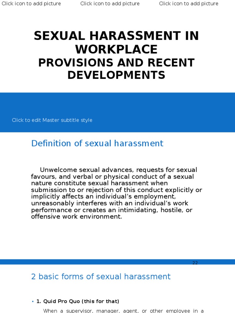 Sexual Harassment in Workplace | PDF | Sexual Harassment | Human Rights