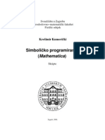 Simbolicko Programiranje - Mathematica