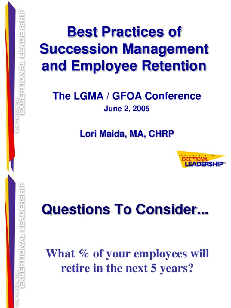 Best Practices of Succession Management and Employee Retention - Centre