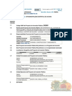 Proyecto Mejoramiento de Agua Potable y Sistema de Alcantarillado Para Chacralla