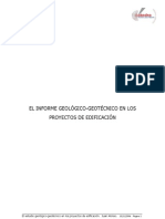 Elaboración Del Informe Geológico-Geotécnico en Los Proyectos de Edificación PDF