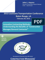2013 Louisiana Transportation Conference Baton Rouge, LA: John L. Haynes