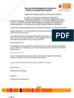 CÓDIGO DE PROCEDIMIENTOS PENALES PARA EL ESTADO DE CHIAPAS  17Mayo2012