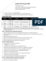 ENetwork Basic Configuration PT Practice SBA