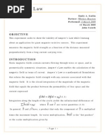 Download Physics 222 - Amperes Law Lab Report 7 4 March 2009 by Emily Gatlin SN13151151 doc pdf
