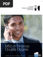 MSC in Finance: Double Degree