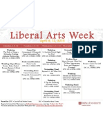 Liberal Arts Week Schedule