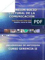 DimensiÓn Sociocultural de La ComunicaciÓn Agosto 2008