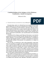 Constitucionalismo de Los Antiguos y de Los Modernos. Massimo de La Torre