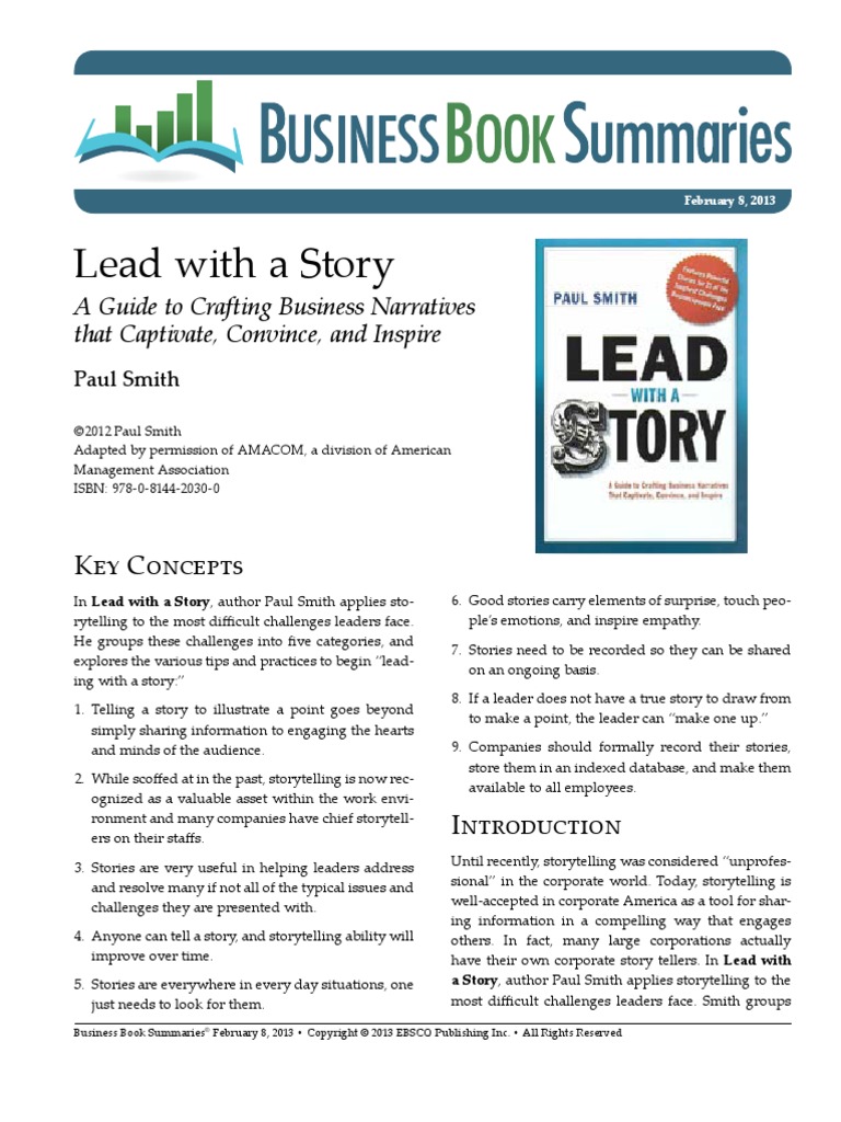 Lead With a Story Storytelling Leadership