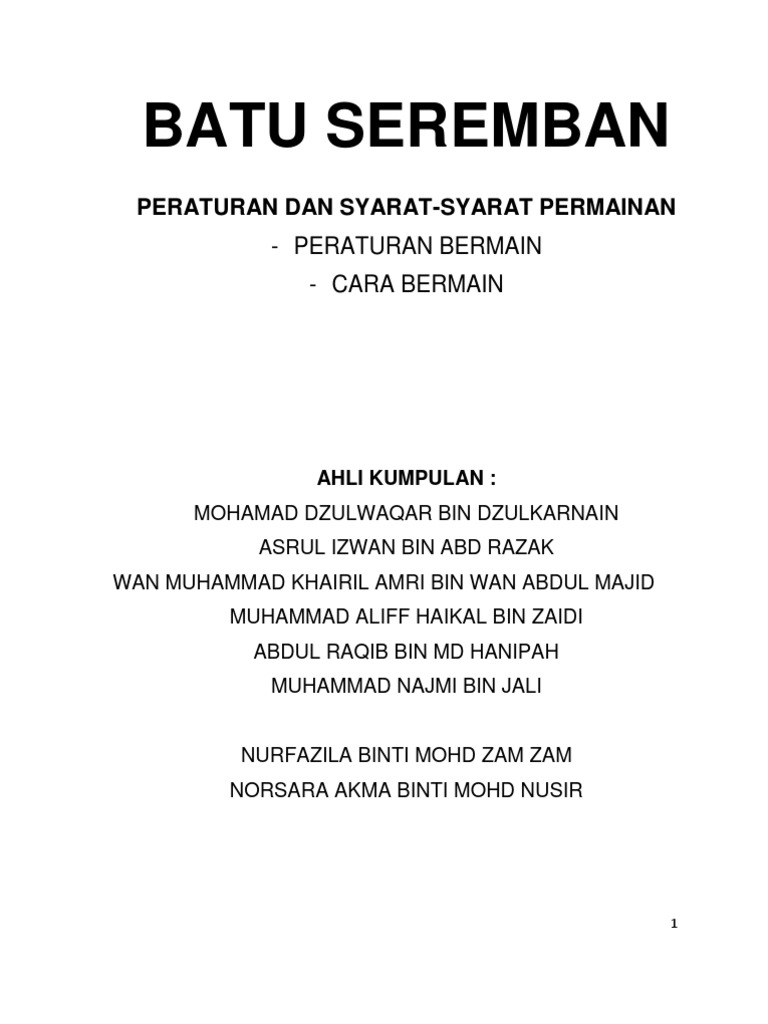 Peraturan Batu seremban