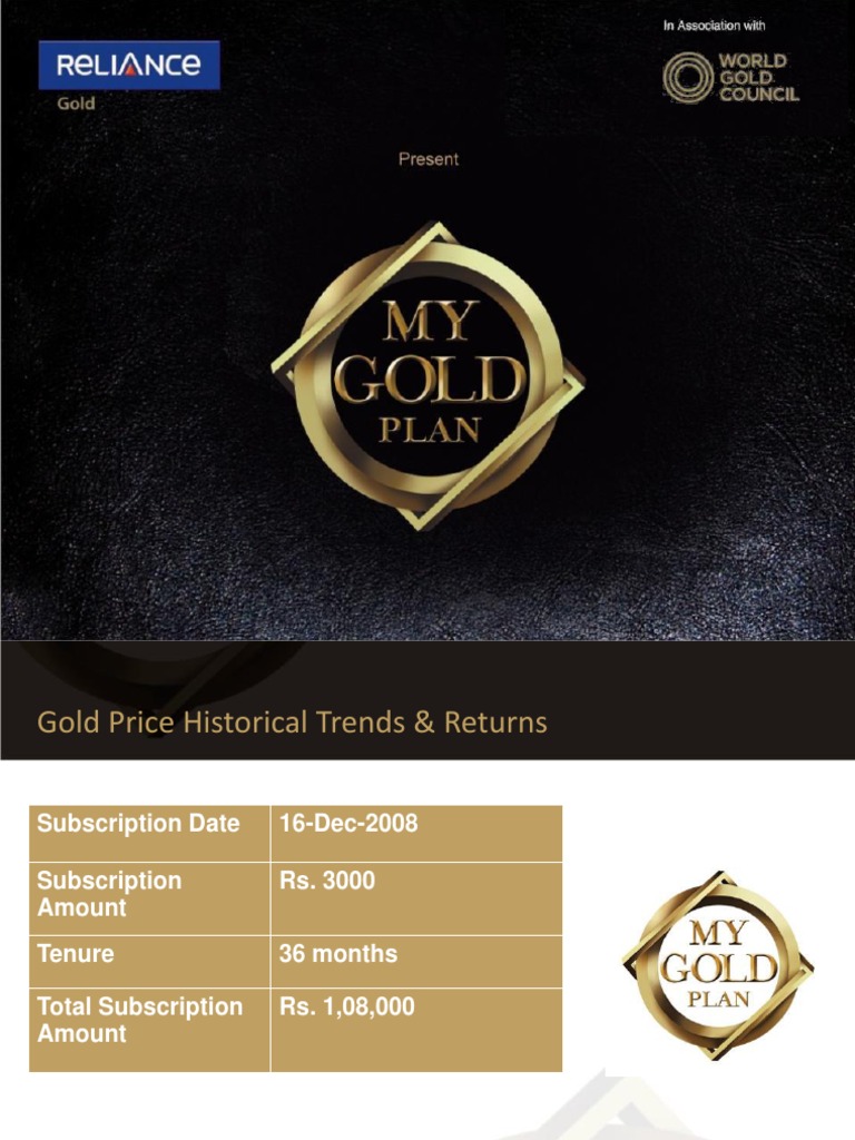 My Gold Plan PPT (1) Gold As An Investment Cheque