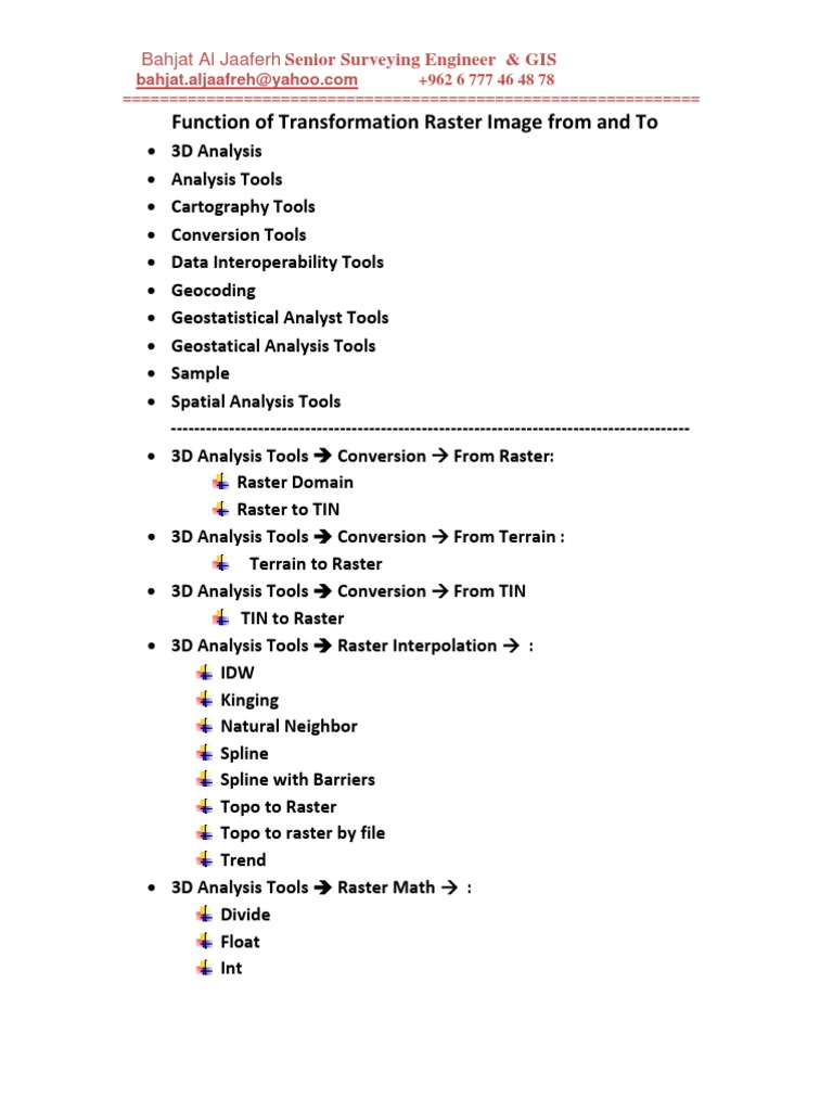 GIS Raster Analysis Tools Overview | PDF | Spatial Analysis ...