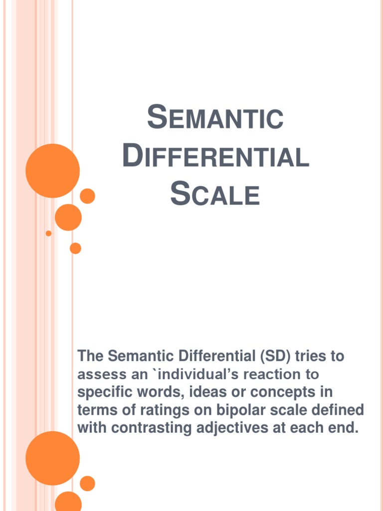 Semantic Differential Scale | PDF | Behavioural Sciences | Cognition