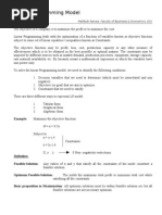 LP Model With Assignment