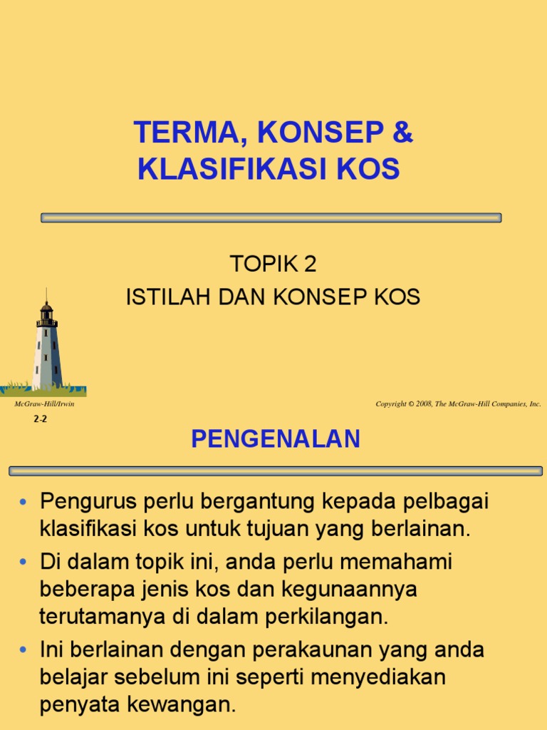 Chapter 02-Istilah N Konsep Kos | PDF