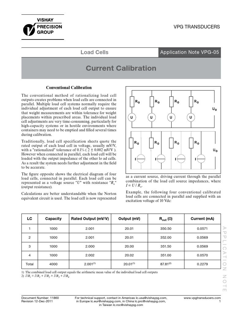 Current Calibration of Load Cells | PDF | Corrosion | Power Supply