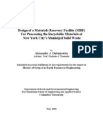 Design of A Materials Recovery Facility (MRF) For Processing