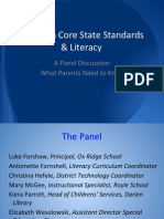 Common Core Panel Presentation