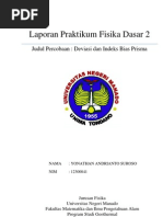 Download Laporan Praktikum Fisika Dasar II - DEVIASI DAN INDEKS BIAS PRISMA by Yonathan Andrianto Suroso SN131604269 doc pdf