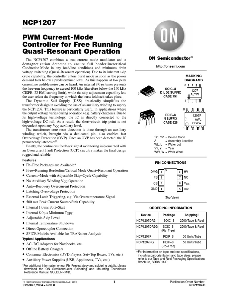 NCP 1207 | PDF | Power Supply | Capacitor
