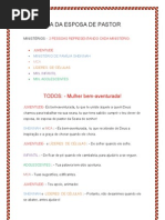 Dia Da Esposa de Pastor