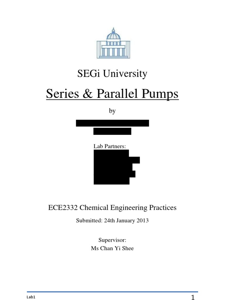 Series & Parallel Pump Characteristics | PDF | Pump | Flow Measurement